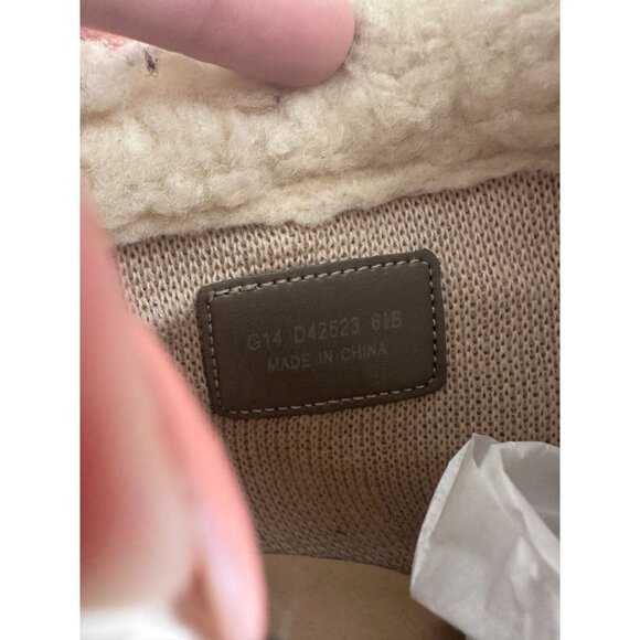 COLE HAAN Tan Beige Suede Wedge Ankle Booties Boots Size 6.5 - Picture 9 of 11